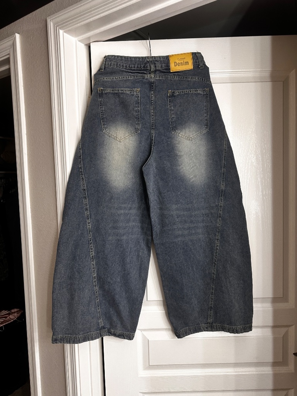 GRAIL Classic Denim Dark wash wide leg jeans